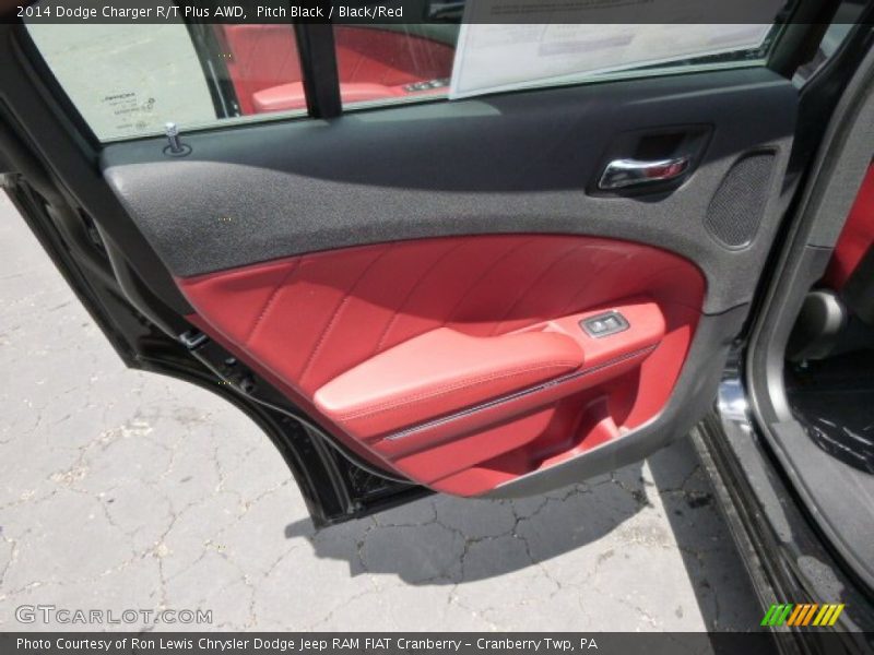 Pitch Black / Black/Red 2014 Dodge Charger R/T Plus AWD