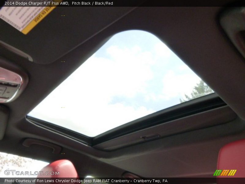 Pitch Black / Black/Red 2014 Dodge Charger R/T Plus AWD