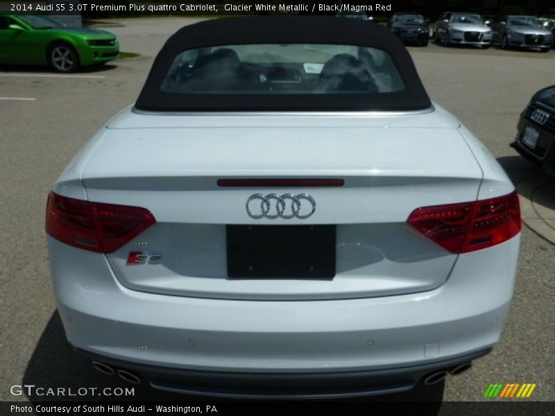 Glacier White Metallic / Black/Magma Red 2014 Audi S5 3.0T Premium Plus quattro Cabriolet