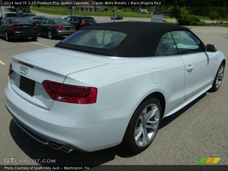 Glacier White Metallic / Black/Magma Red 2014 Audi S5 3.0T Premium Plus quattro Cabriolet