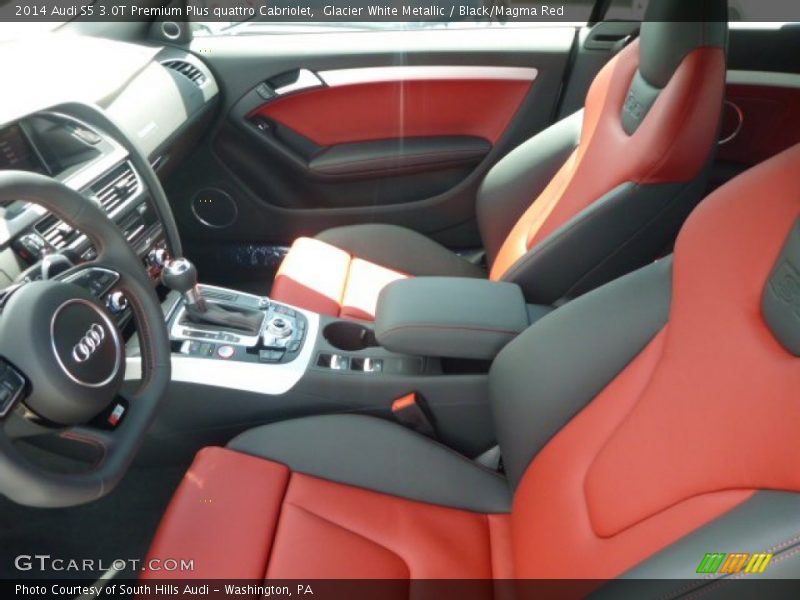  2014 S5 3.0T Premium Plus quattro Cabriolet Black/Magma Red Interior