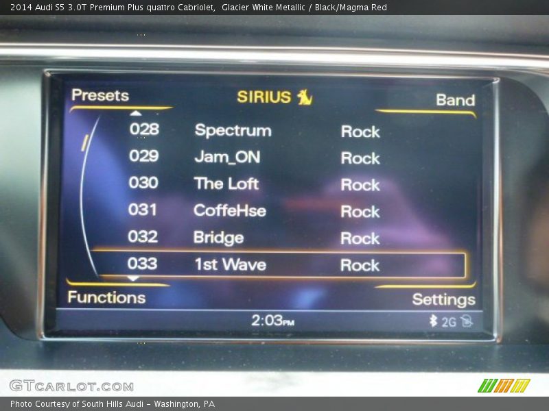 Glacier White Metallic / Black/Magma Red 2014 Audi S5 3.0T Premium Plus quattro Cabriolet