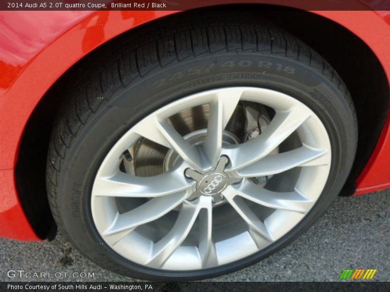 Brilliant Red / Black 2014 Audi A5 2.0T quattro Coupe