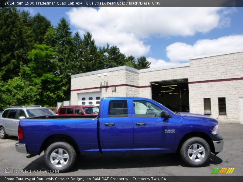  2014 1500 Tradesman Quad Cab 4x4 Blue Streak Pearl Coat