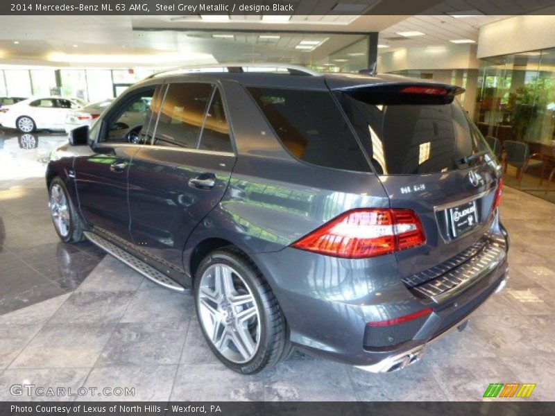 Steel Grey Metallic / designo Black 2014 Mercedes-Benz ML 63 AMG