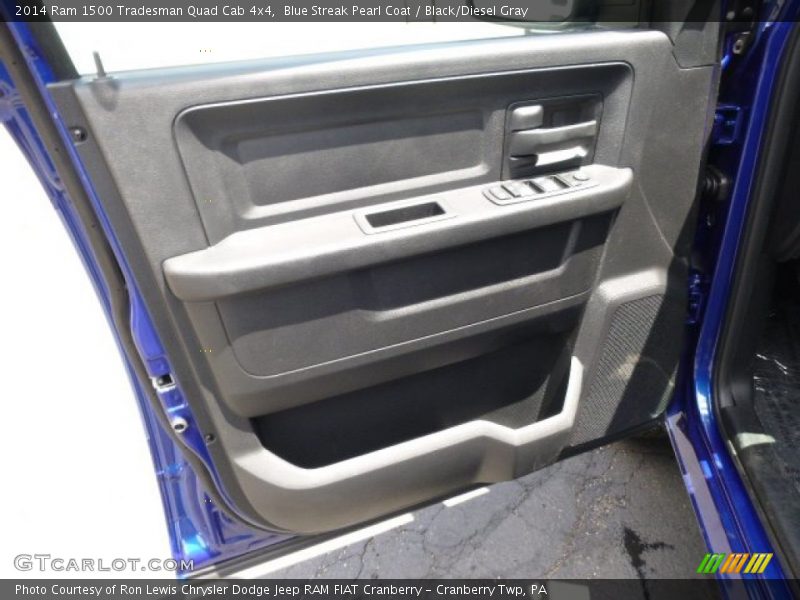 Blue Streak Pearl Coat / Black/Diesel Gray 2014 Ram 1500 Tradesman Quad Cab 4x4