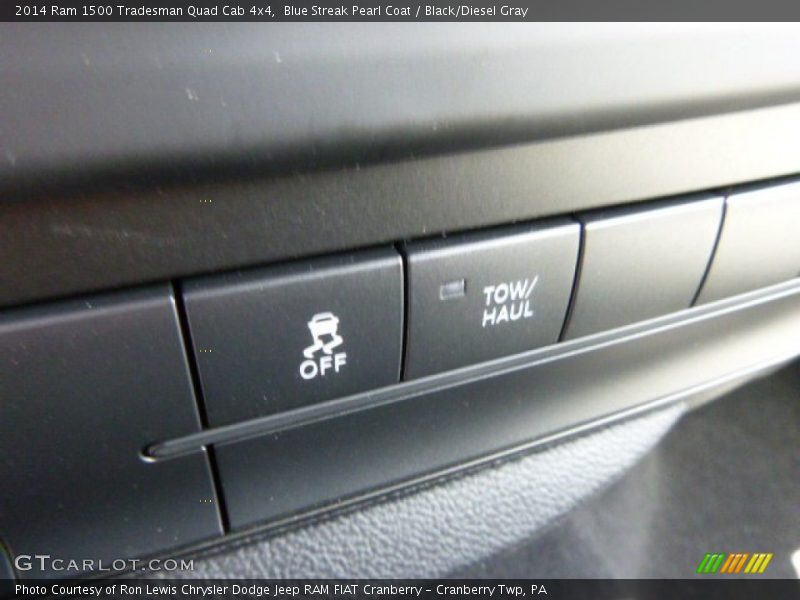 Blue Streak Pearl Coat / Black/Diesel Gray 2014 Ram 1500 Tradesman Quad Cab 4x4