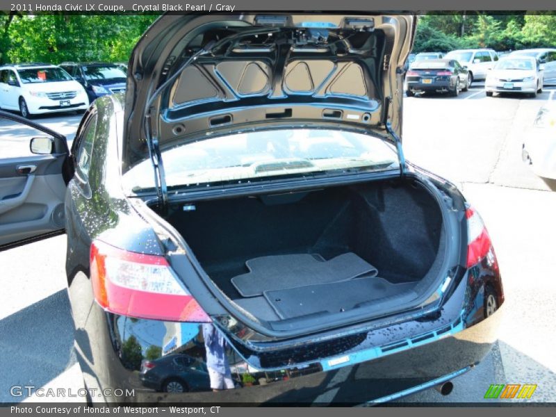 Crystal Black Pearl / Gray 2011 Honda Civic LX Coupe