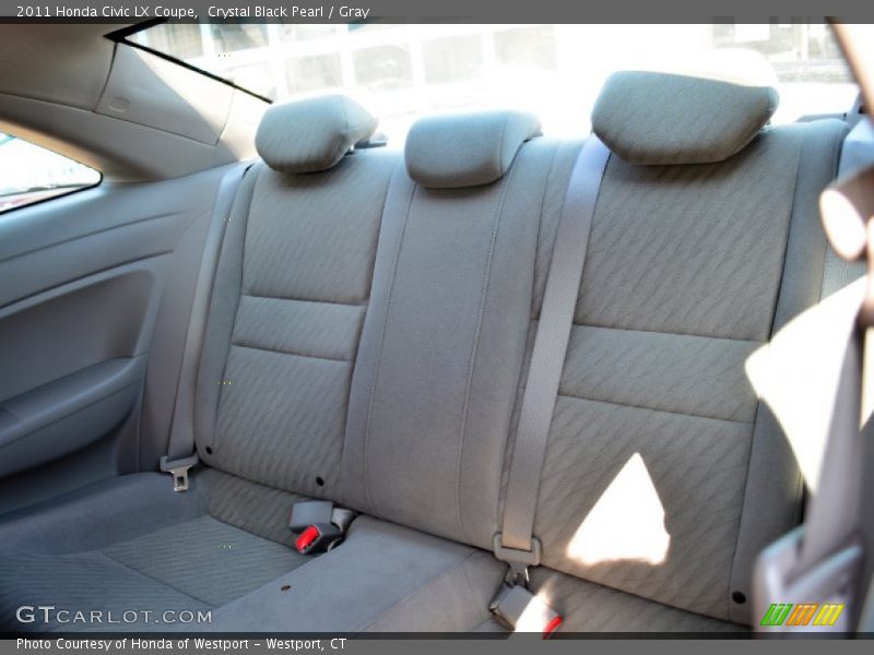 Crystal Black Pearl / Gray 2011 Honda Civic LX Coupe