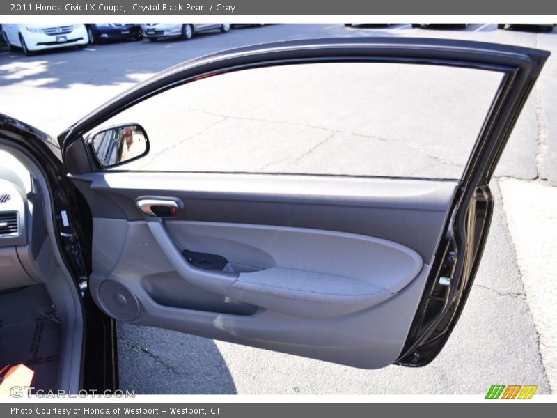 Crystal Black Pearl / Gray 2011 Honda Civic LX Coupe