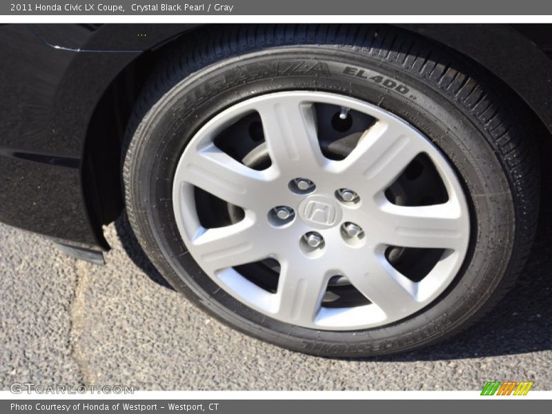 Crystal Black Pearl / Gray 2011 Honda Civic LX Coupe