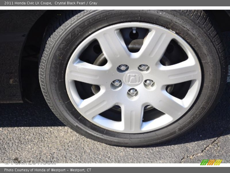 Crystal Black Pearl / Gray 2011 Honda Civic LX Coupe