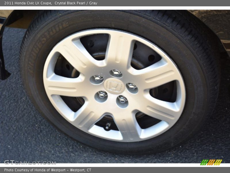 Crystal Black Pearl / Gray 2011 Honda Civic LX Coupe