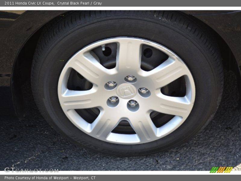 Crystal Black Pearl / Gray 2011 Honda Civic LX Coupe