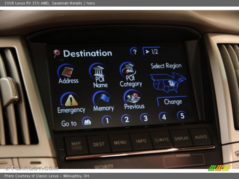 Savannah Metallic / Ivory 2008 Lexus RX 350 AWD