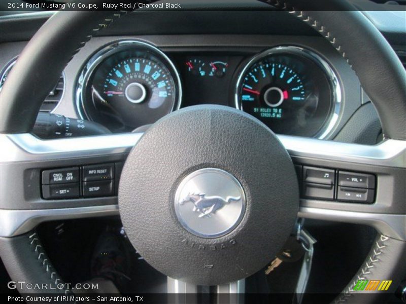 Ruby Red / Charcoal Black 2014 Ford Mustang V6 Coupe
