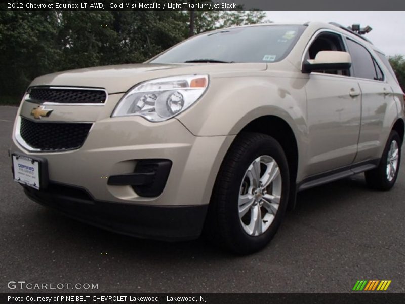 Gold Mist Metallic / Light Titanium/Jet Black 2012 Chevrolet Equinox LT AWD
