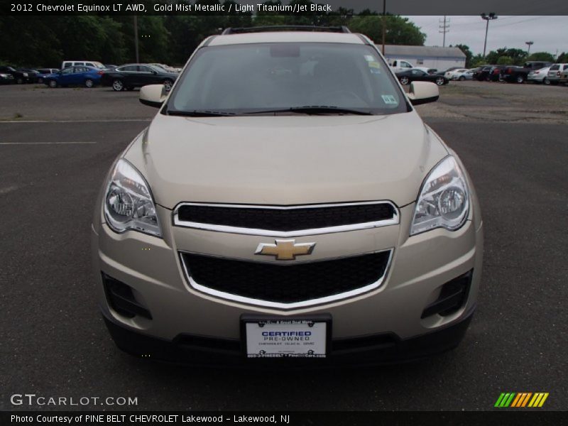 Gold Mist Metallic / Light Titanium/Jet Black 2012 Chevrolet Equinox LT AWD