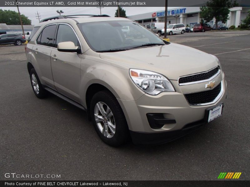 Gold Mist Metallic / Light Titanium/Jet Black 2012 Chevrolet Equinox LT AWD