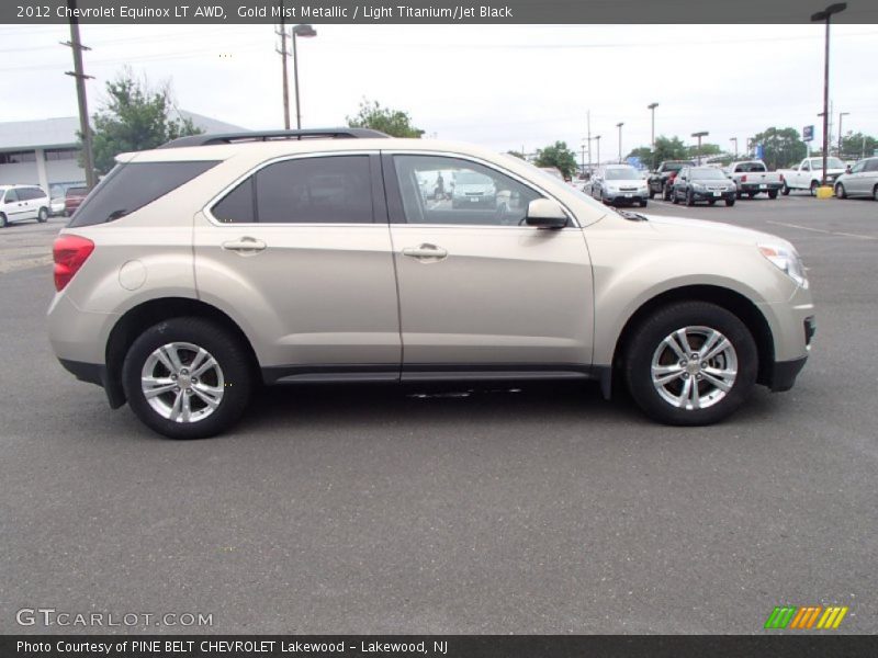 Gold Mist Metallic / Light Titanium/Jet Black 2012 Chevrolet Equinox LT AWD