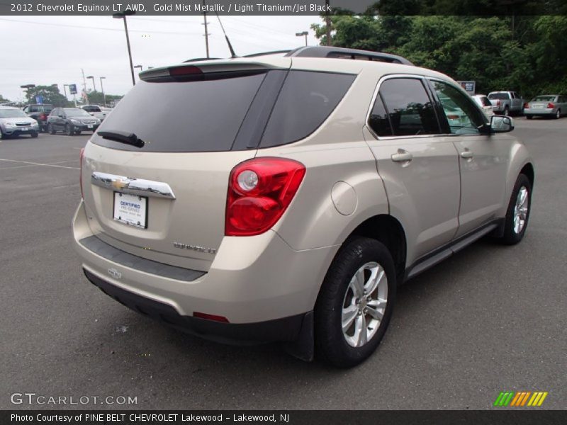 Gold Mist Metallic / Light Titanium/Jet Black 2012 Chevrolet Equinox LT AWD
