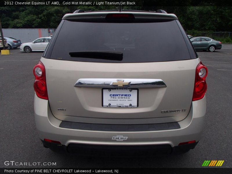 Gold Mist Metallic / Light Titanium/Jet Black 2012 Chevrolet Equinox LT AWD