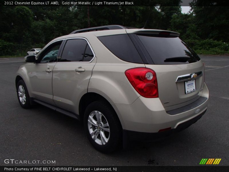 Gold Mist Metallic / Light Titanium/Jet Black 2012 Chevrolet Equinox LT AWD