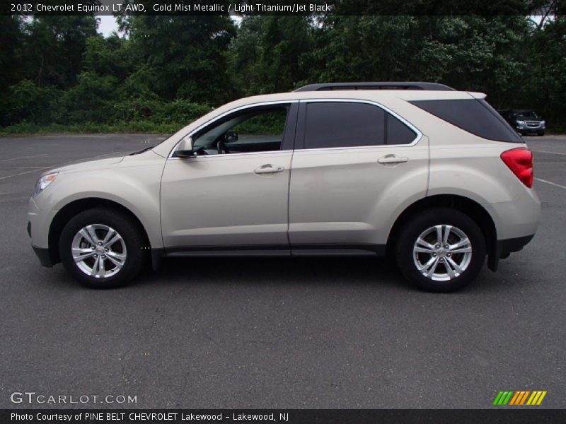 Gold Mist Metallic / Light Titanium/Jet Black 2012 Chevrolet Equinox LT AWD