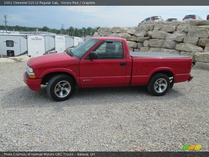 Victory Red / Graphite 2001 Chevrolet S10 LS Regular Cab