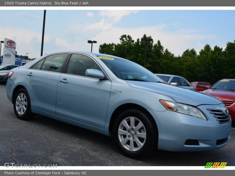 Sky Blue Pearl / Ash 2009 Toyota Camry Hybrid