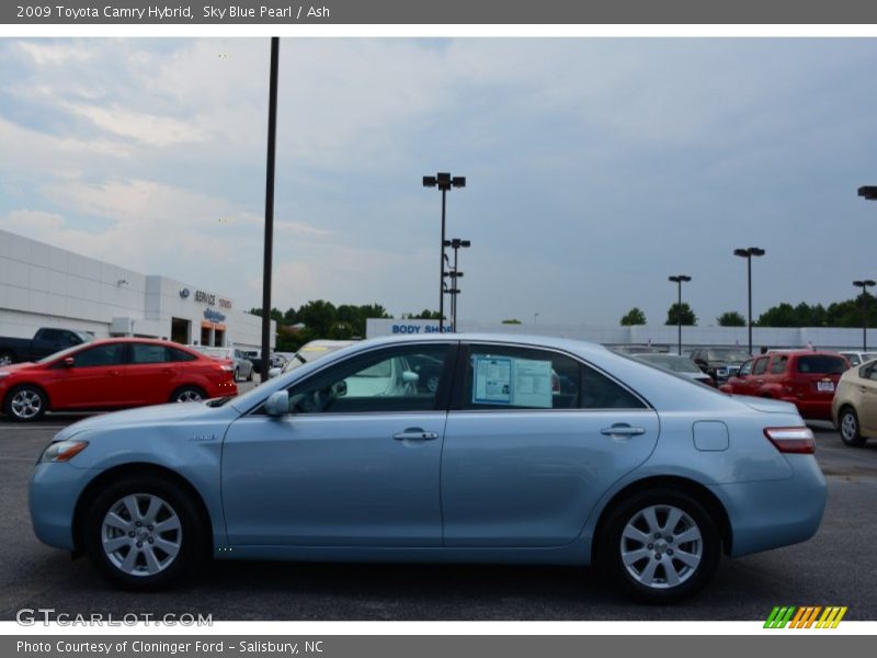 Sky Blue Pearl / Ash 2009 Toyota Camry Hybrid