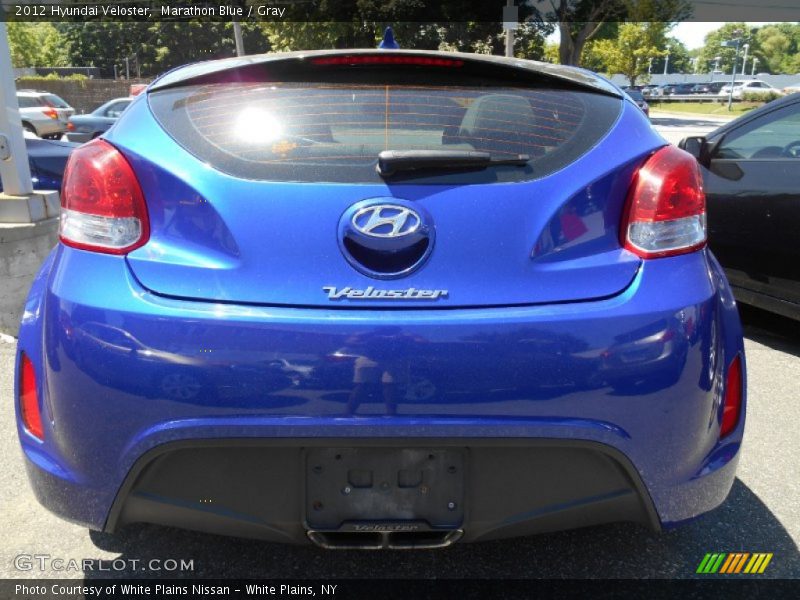 Marathon Blue / Gray 2012 Hyundai Veloster