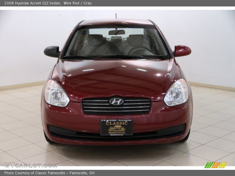 Wine Red / Gray 2008 Hyundai Accent GLS Sedan