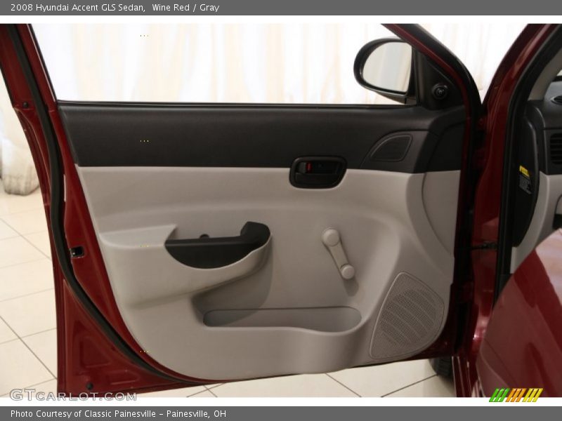 Wine Red / Gray 2008 Hyundai Accent GLS Sedan