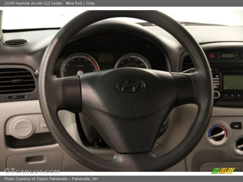 Wine Red / Gray 2008 Hyundai Accent GLS Sedan
