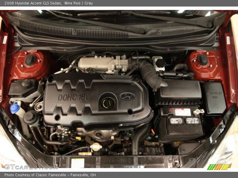 Wine Red / Gray 2008 Hyundai Accent GLS Sedan