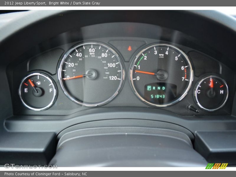 Bright White / Dark Slate Gray 2012 Jeep Liberty Sport