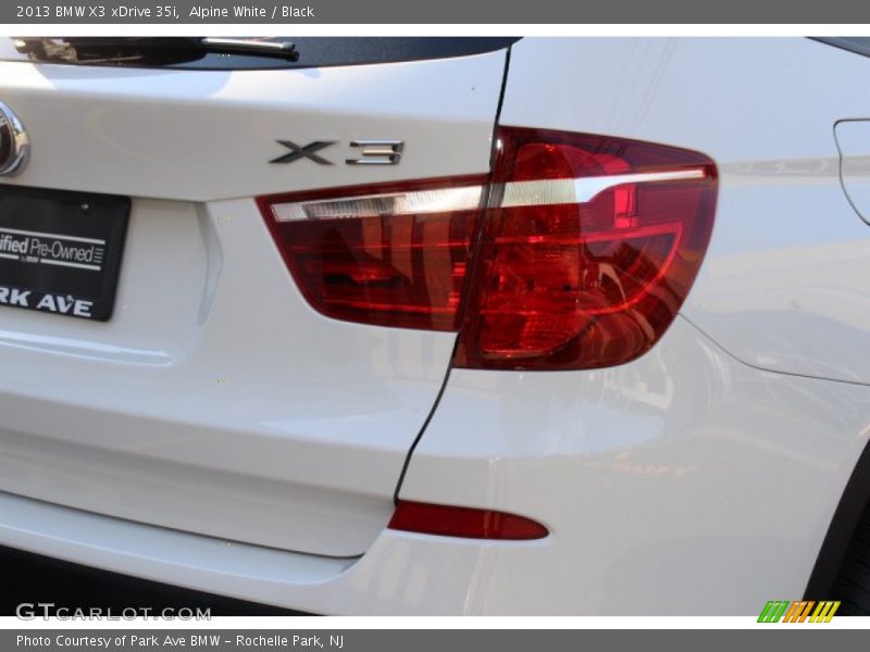 Alpine White / Black 2013 BMW X3 xDrive 35i