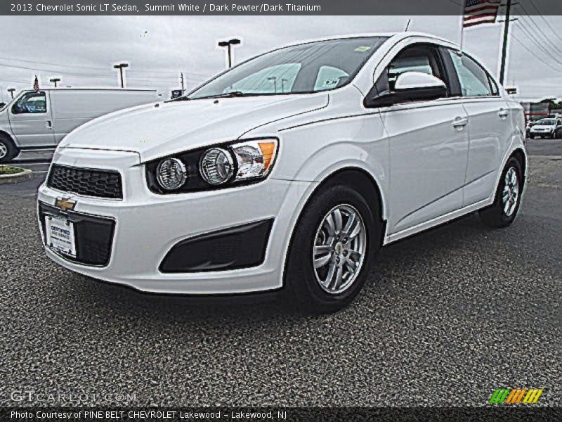 Summit White / Dark Pewter/Dark Titanium 2013 Chevrolet Sonic LT Sedan
