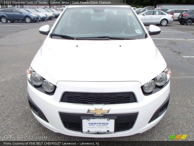 Summit White / Dark Pewter/Dark Titanium 2013 Chevrolet Sonic LT Sedan