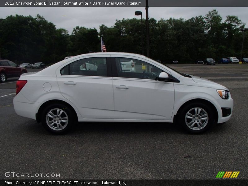 Summit White / Dark Pewter/Dark Titanium 2013 Chevrolet Sonic LT Sedan