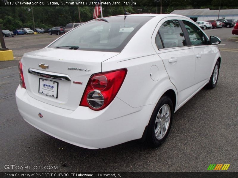 Summit White / Dark Pewter/Dark Titanium 2013 Chevrolet Sonic LT Sedan
