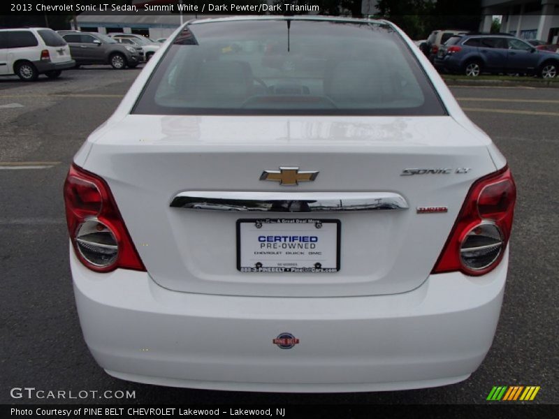Summit White / Dark Pewter/Dark Titanium 2013 Chevrolet Sonic LT Sedan