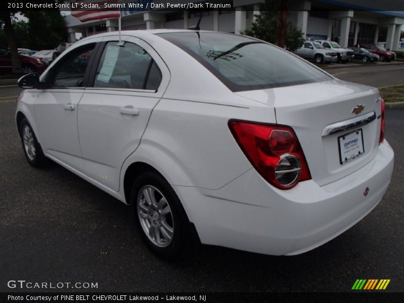 Summit White / Dark Pewter/Dark Titanium 2013 Chevrolet Sonic LT Sedan