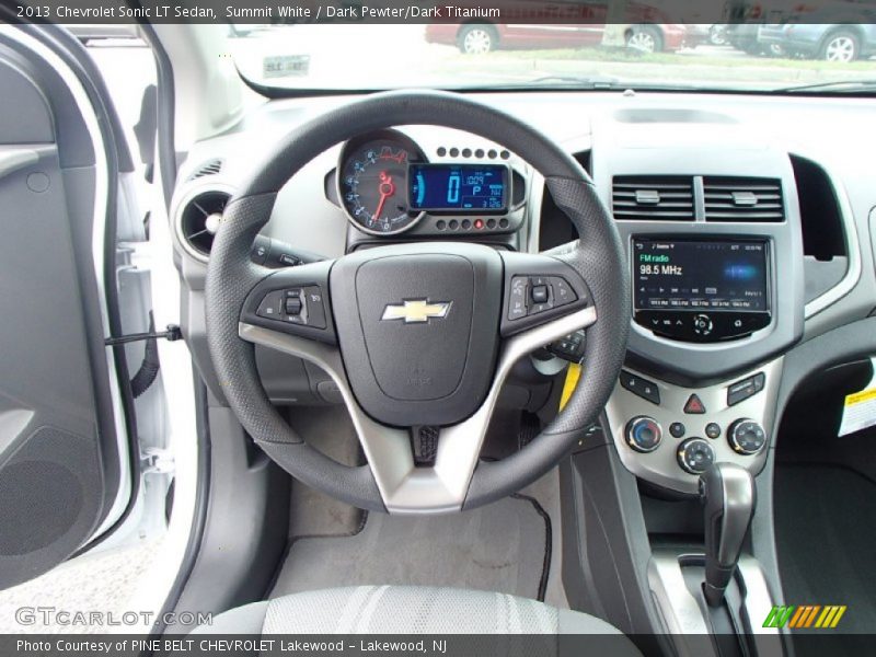 Summit White / Dark Pewter/Dark Titanium 2013 Chevrolet Sonic LT Sedan