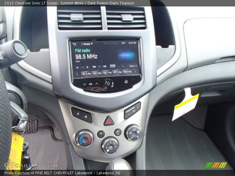 Summit White / Dark Pewter/Dark Titanium 2013 Chevrolet Sonic LT Sedan
