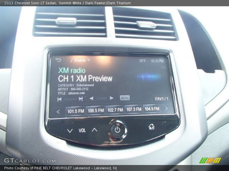 Summit White / Dark Pewter/Dark Titanium 2013 Chevrolet Sonic LT Sedan