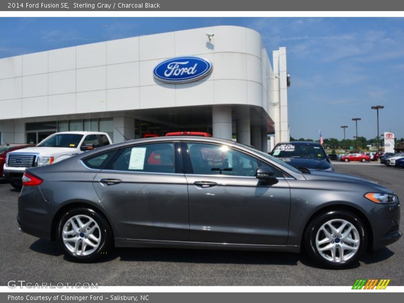 Sterling Gray / Charcoal Black 2014 Ford Fusion SE