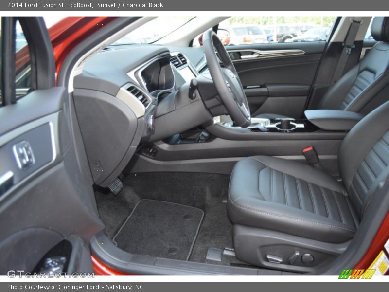 Sunset / Charcoal Black 2014 Ford Fusion SE EcoBoost
