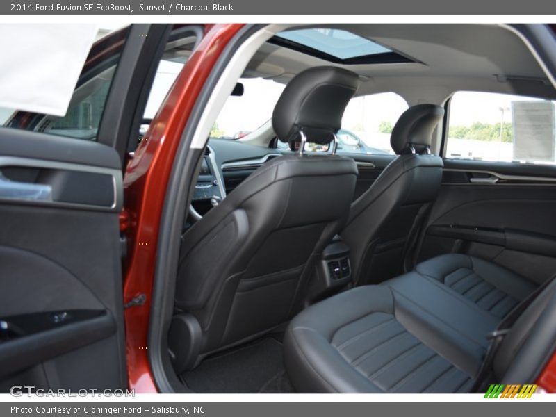 Sunset / Charcoal Black 2014 Ford Fusion SE EcoBoost